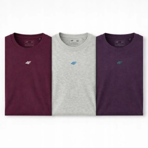 T-SHIRT MĘSKI 4F KOSZULKA LIMITOWANA KOMPLET ZESTAW 3 SZTUKI XL M3947 SS26