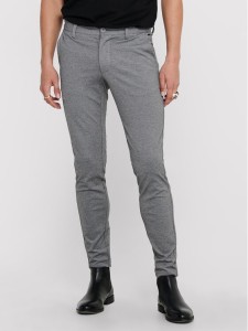 Only & Sons Chinosy Mark 22010209 Szary Slim Fit