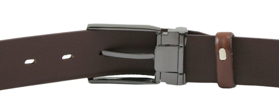 Elegancki Pasek Męski - His Story - Skóra Naturalna - Brązowy