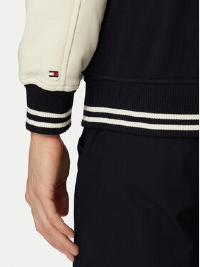 Tommy Hilfiger Bluza Colour-Blocked Terry MW0MW43091 Granatowy Regular Fit