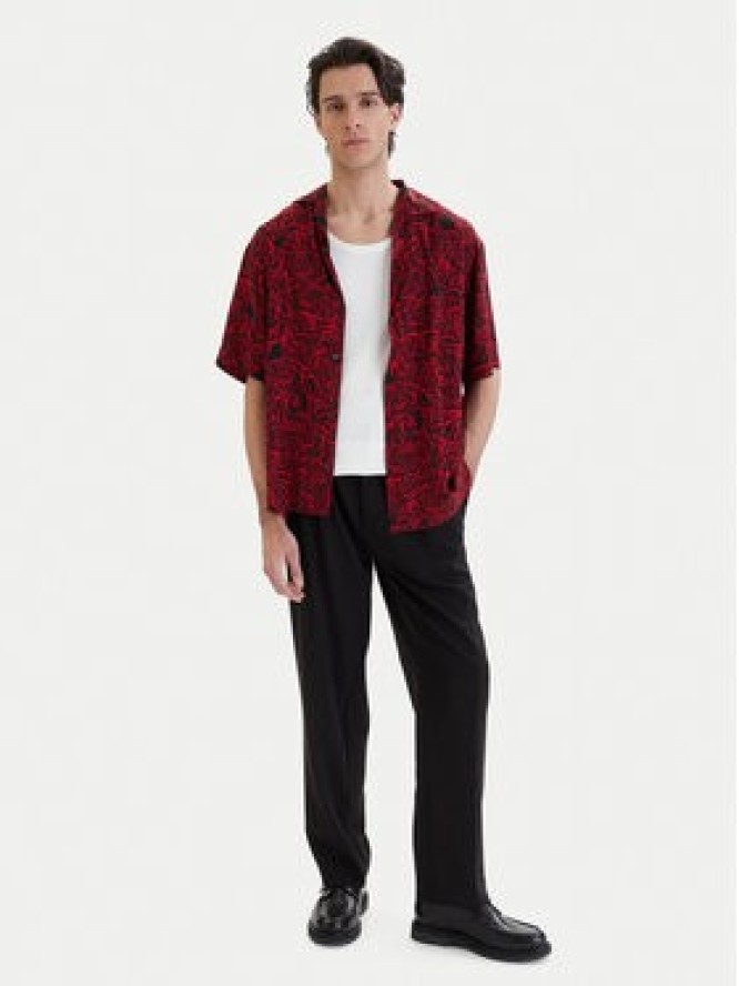HUGO Koszula Espino 50560596 Czerwony Relaxed Fit