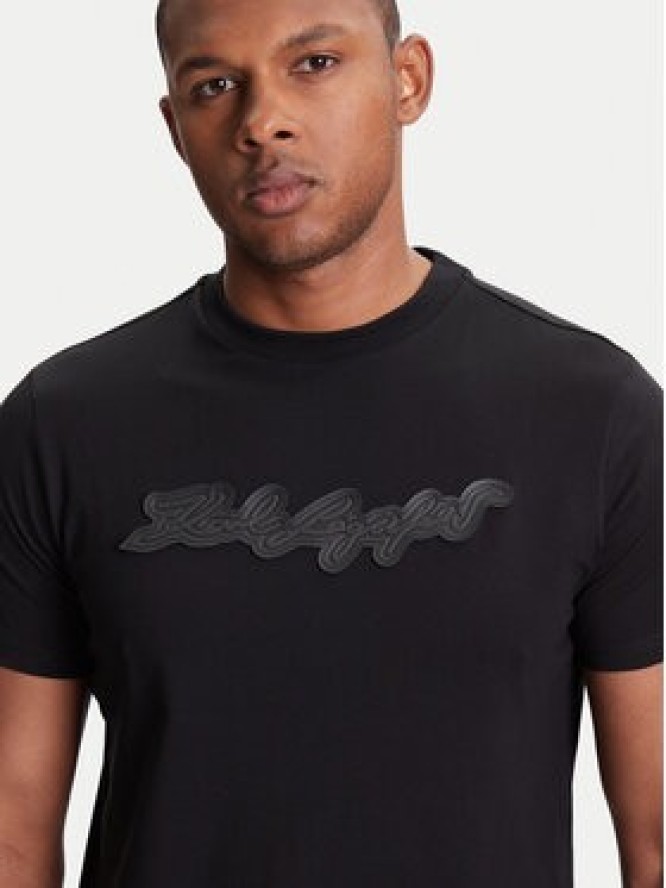 KARL LAGERFELD T-Shirt 755071 553250 Czarny Regular Fit