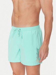Quiksilver Szorty kąpielowe Spl Fineline Volley 15 EQYJV04141 Turkusowy Regular Fit