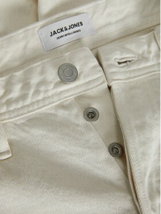 Jack & Jones Szorty jeansowe Tony 12249043 Écru Loose Fit