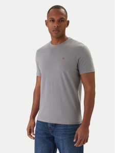 Napapijri T-Shirt Salis NP0A4H8D Szary Regular Fit