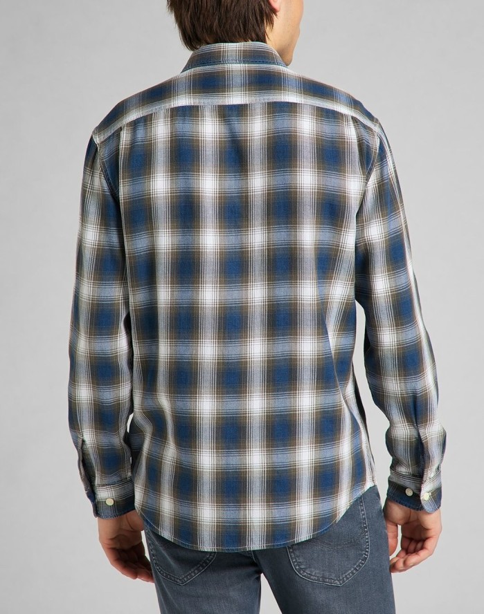 LEE WORKER SHIRT SERPICO GREEN L68HMJOJ 112140618