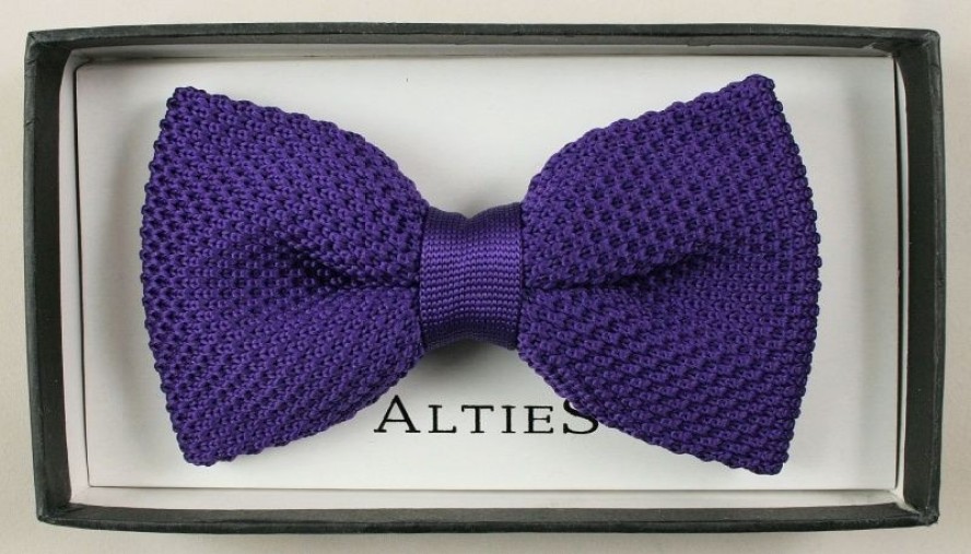 Fioletowa Mucha Typu Knit - Alties