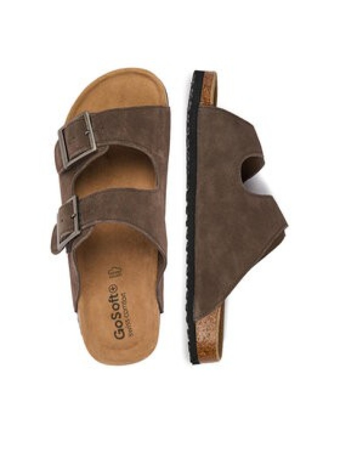 Go Soft Klapki EOHP-ALMELO-01 Brązowy