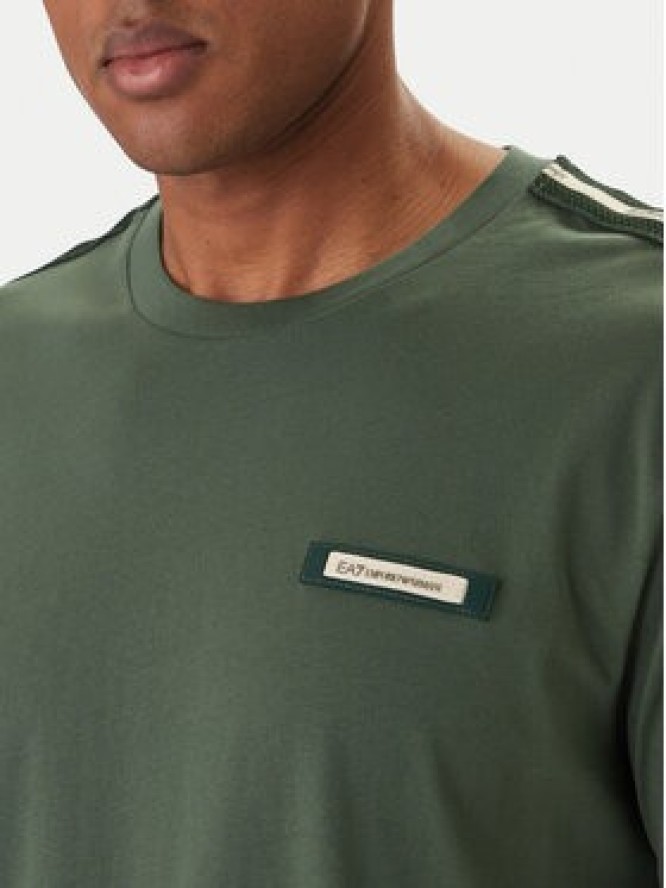 EA7 Emporio Armani T-Shirt 7M001476 AF10375 Zielony Regular Fit