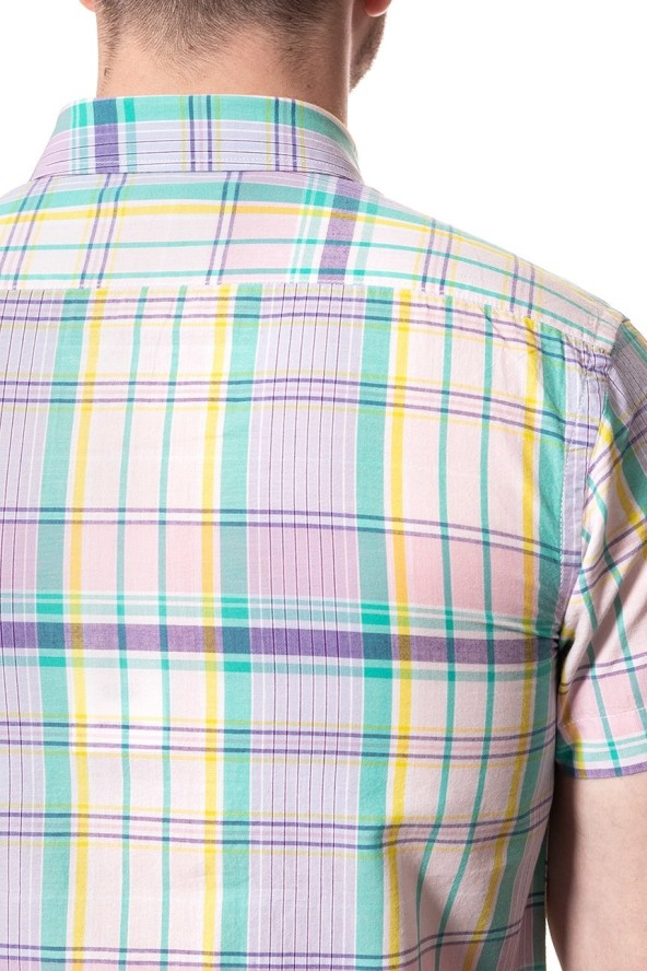 KOSZULA MĘSKA KRÓTKI RĘKAW WRANGLER SS 1PKT BUTTON-DOWN SEA PINK W5944NQWF 112129757