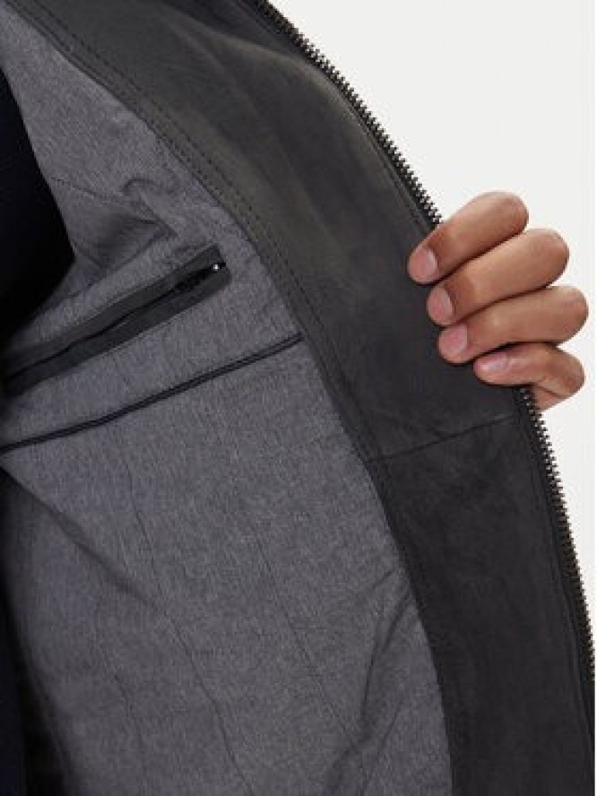 Milestone Kurtka skórzana MSRenaldo 531006 60725 Szary Regular Fit