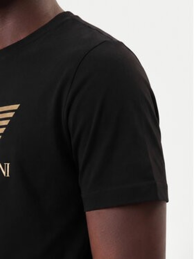 EA7 Emporio Armani T-Shirt 7M001412 AF22264 MC004 Czarny Regular Fit
