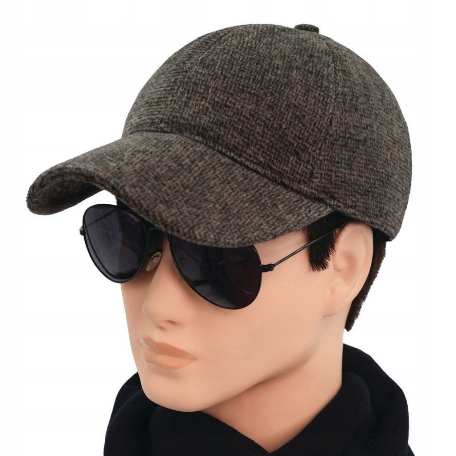 Ocieplana Czapka z Daszkiem - Pako Jeans - Brązowa