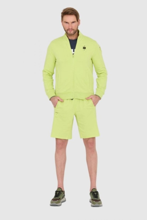 BLAUER Zielona męska rozpinana bluza, Rozmiar XXL