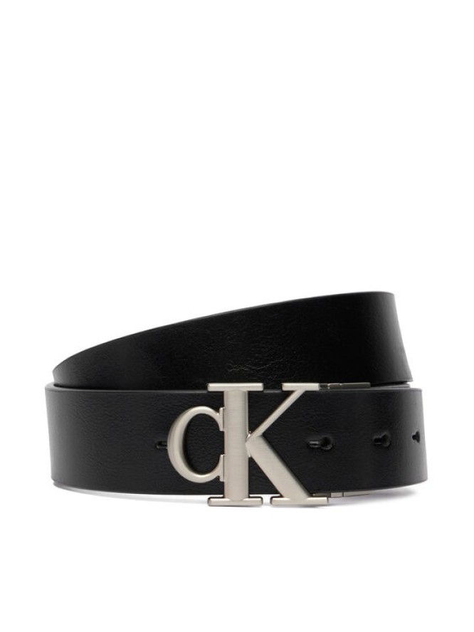 Calvin Klein Pasek Ck Buckle Tumbled 35Mm Adj/Rev LV04D7049G Czarny