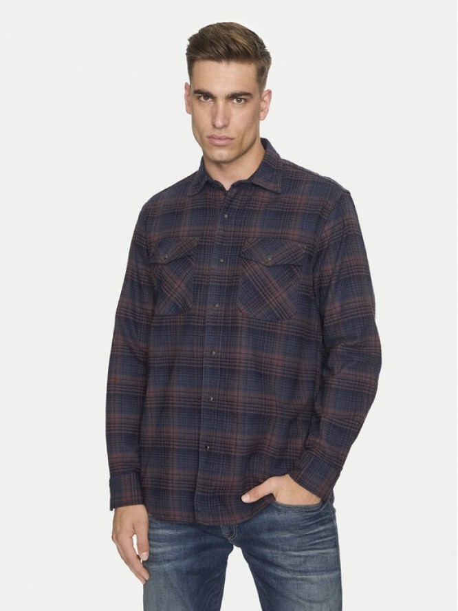 Replay Koszula M4067A.000.52714 Granatowy Regular Fit