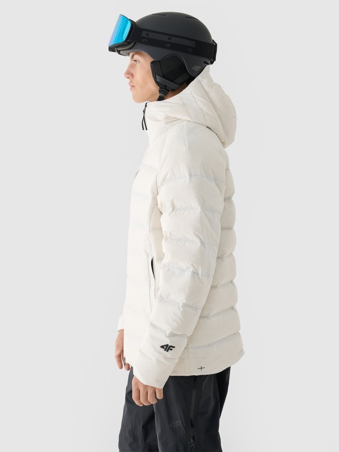 4F Kurtka zimowa puchowa 4FPRO z wypełnieniem naturalnym i membraną Pertex 20000/20000 męska - biała L