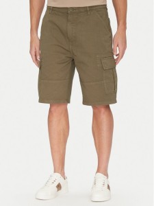 Guess Jeans Szorty materiałowe M5GD45 WGCV1 Khaki Regular Fit