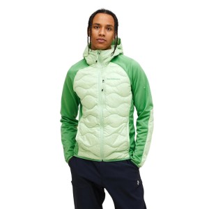 Kurtka Peak Performance puchowa męska Helium Down Hybrid Hood zielona - L