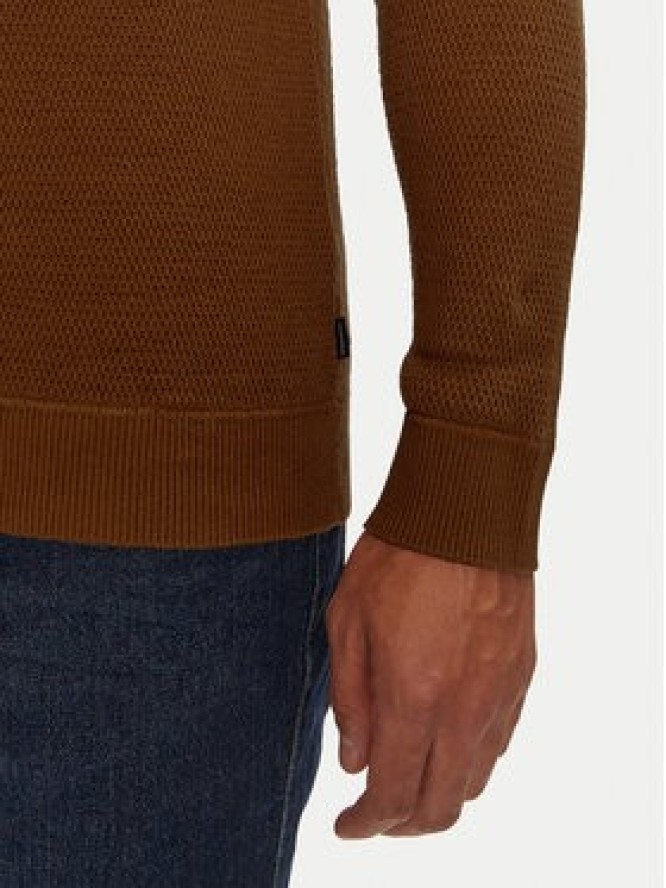 Jack & Jones Sweter 12264668 Brązowy Regular Fit