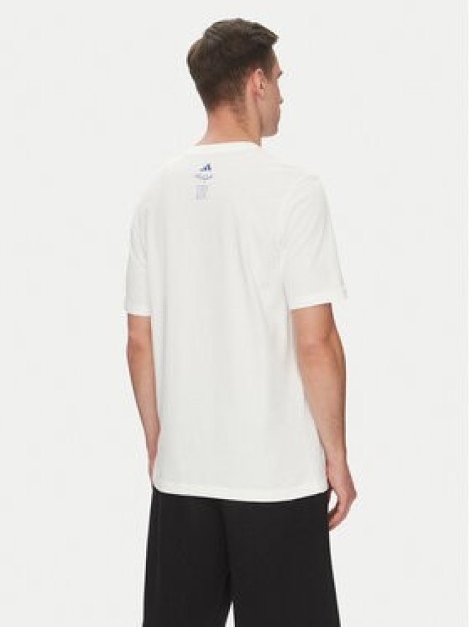 adidas T-Shirt Lounge Drink Graphic JJ4013 Biały Regular Fit
