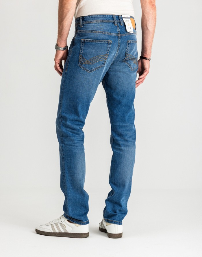 Męskie Spodnie Jeansowe Tom Tailor Josh Used Mid Stone Blue Denim Regular Slim Fit 1007860 10119