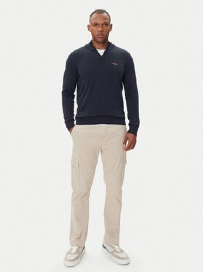 Aeronautica Militare Sweter 252MA1578UL00506 Granatowy Regular Fit