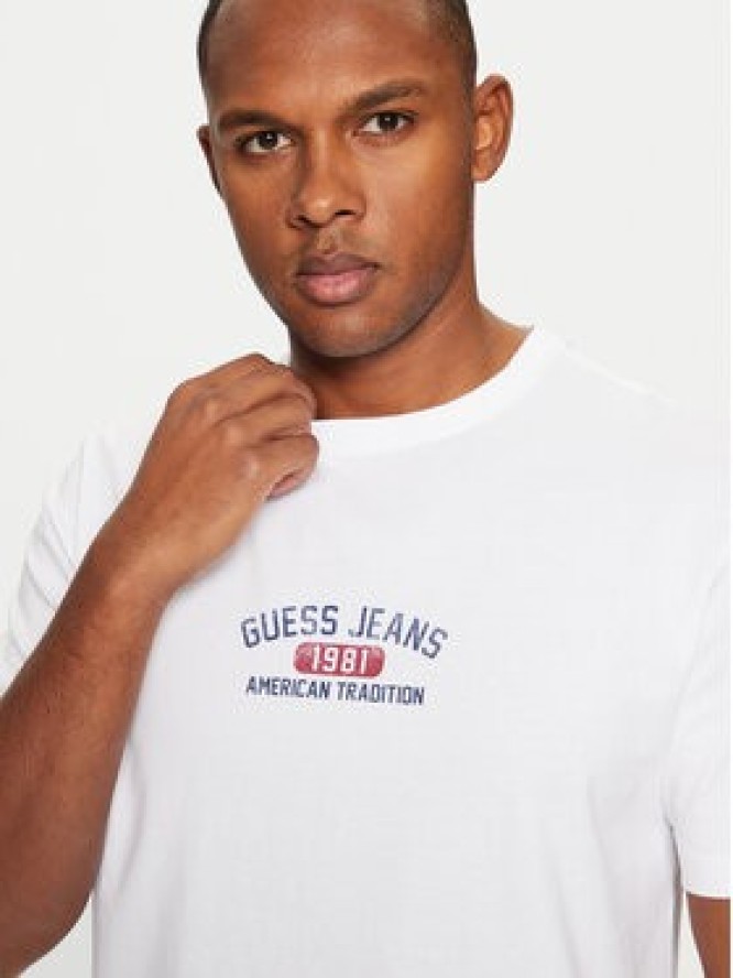 Guess Jeans T-Shirt M5RI77 K8FQ4 Biały Regular Fit