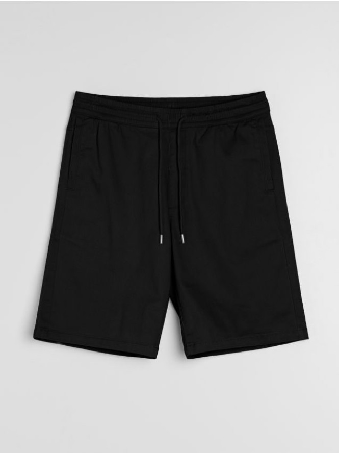 Bawełniane szorty jogger - czarny