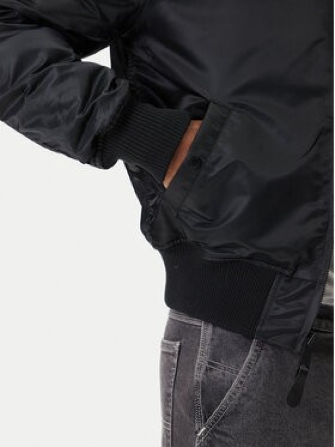 Alpha Industries Kurtka bomber MA-1 Zip Hood Back Print 128113 Czarny Regular Fit