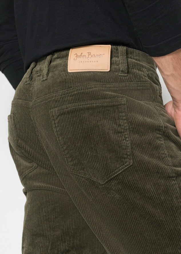 Spodnie sztruksowe ze stretchem Regular Fit, w wygodnym fasonie