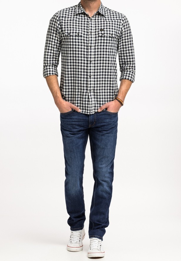 MUSTANG OREGON SLIM MĘSKIE SPODNIE JEANSOWE JEANSY DŻINSY DENIM BLUE 1015041 5000 982