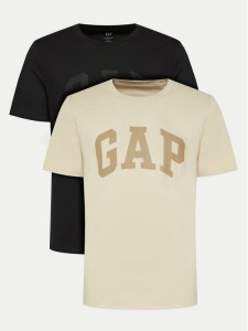 Gap Komplet t-shirtów 885595-00 Czarny Regular Fit