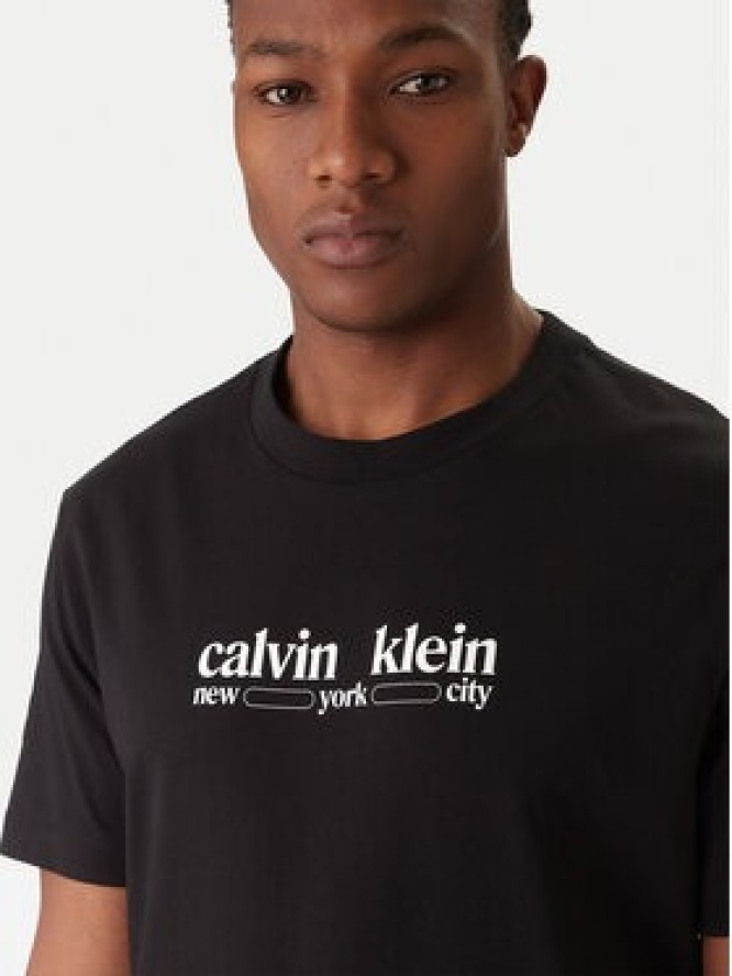 Calvin Klein Jeans T-Shirt NYC Graphic LV14RE831G Czarny Regular Fit