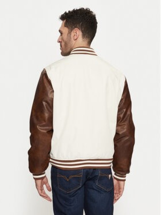 Guess Kurtka bomber M5RL19 WGU82 Biały Regular Fit