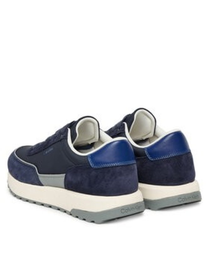 Calvin Klein Sneakersy Low Top Lace Up Repreve Mix HM0HM01714 Granatowy