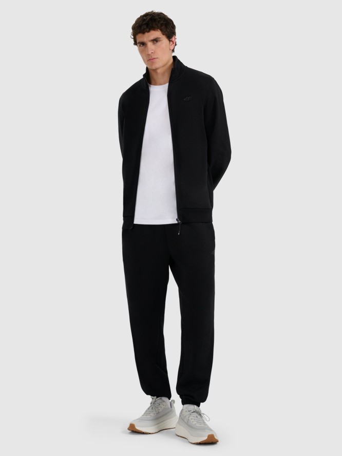 4F Bluza dresowa rozpinana bez kaptura męska - czarna L