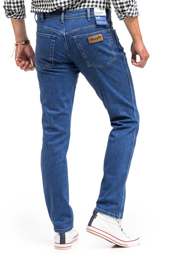 WRANGLER TEXAS SLIM MĘSKIE SPODNIE JEANSOWE THE STONE RIDE W12SYI39U 112145803