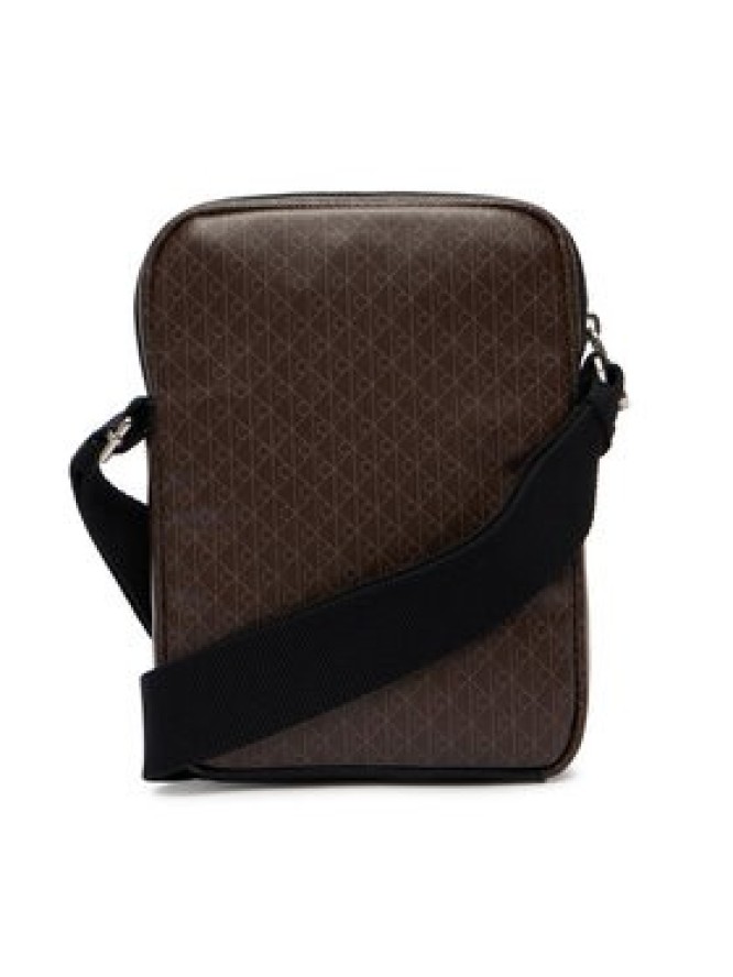 Calvin Klein Saszetka Emblem Aop Coated Slim Reporter LV04D3334G Brązowy