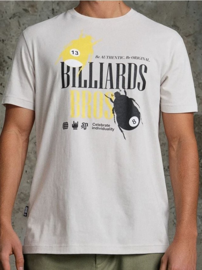 Koszulka z ozdobnym napisem - kremowy