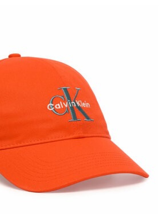 Calvin Klein Czapka z daszkiem Monologo Embroidery Baseball Cap LV04G5004G Pomarańczowy