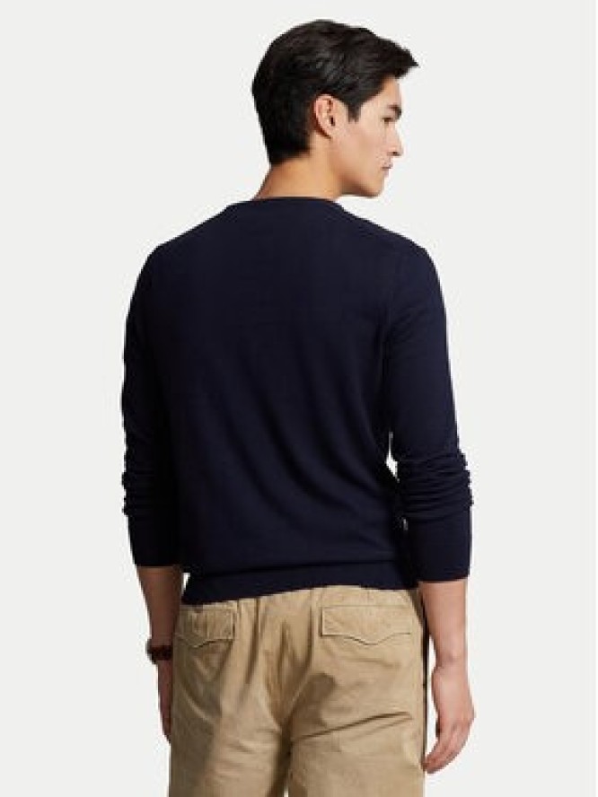 Polo Ralph Lauren Sweter Ls Sf Cn Pp 710684957001 Granatowy Slim Fit