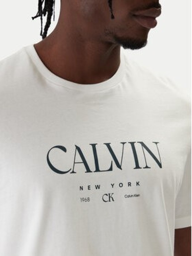 Calvin Klein T-Shirt LV04RE807G Biały Regular Fit