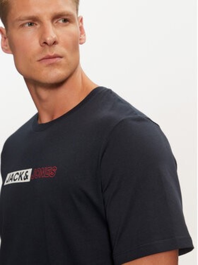 Jack & Jones T-Shirt Corp 12233999 Granatowy Standard Fit