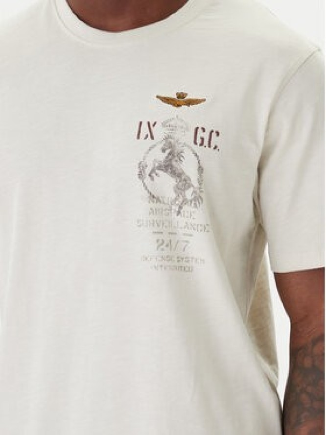 Aeronautica Militare T-Shirt 261TS2543UJ00686 Beżowy Regular Fit