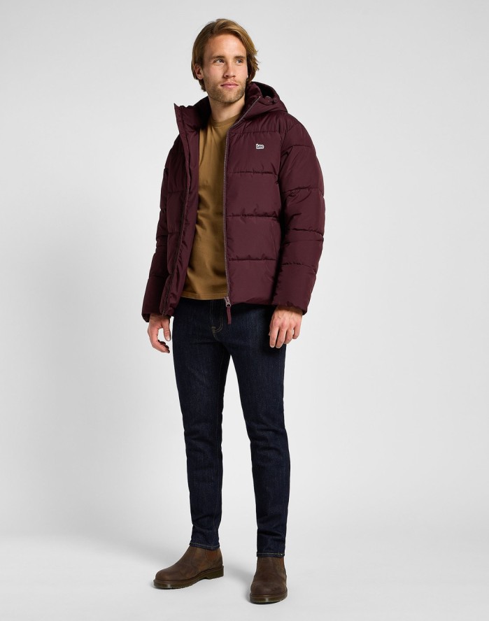 MĘSKA KURTKA PUCHOWA LEE PUFFER JACKET VELVET BEET 112355679