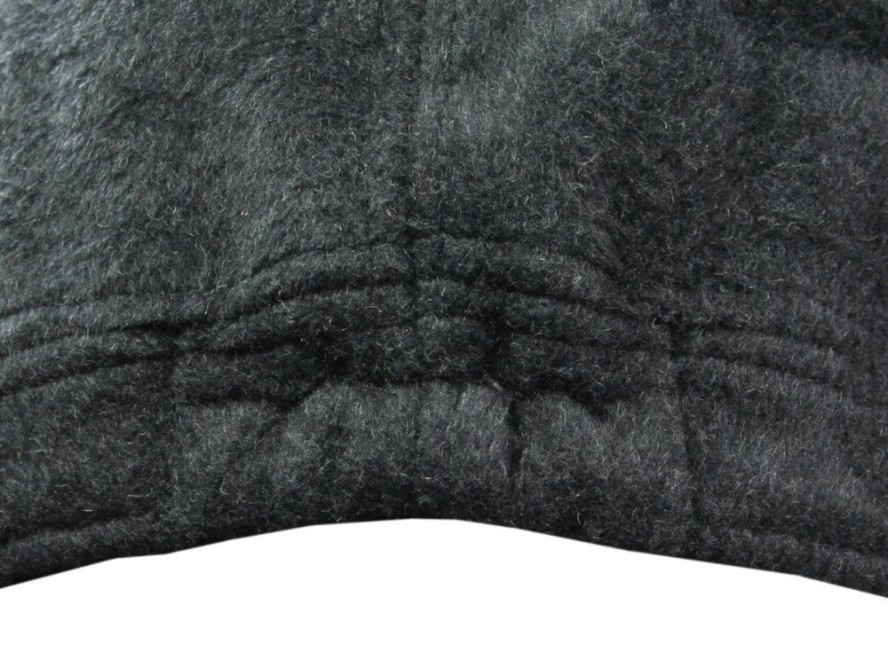 Czapka Jesienno-Zimowa, Grafitowa, Męska z Daszkiem -Pako Jeans- Patrolówka