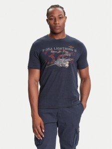 Aeronautica Militare T-Shirt 252TS2472UJ00708 Granatowy Regular Fit
