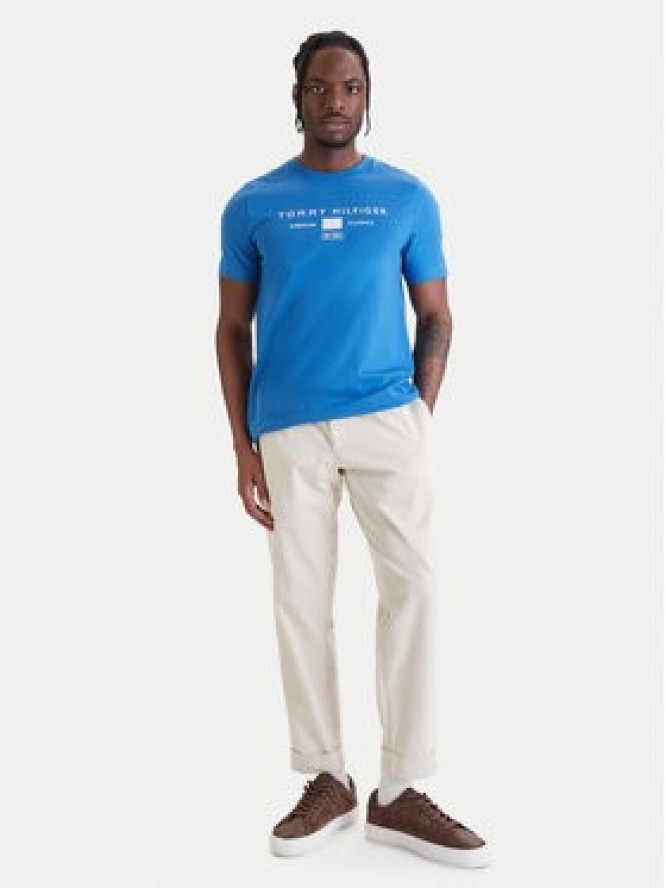 Tommy Hilfiger T-Shirt Brand Love MW0MW42365 Niebieski Regular Fit