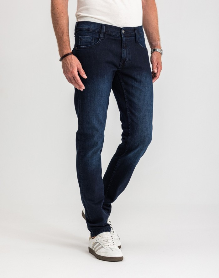 Męskie Spodnie Jeansowe Mustang Style Oregon Tapered Denim Blue 1017122 5000 801